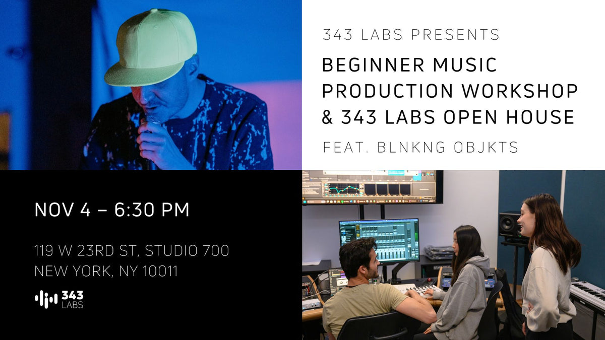 Free Beginner Music Production Workshop & 343 Labs Open House