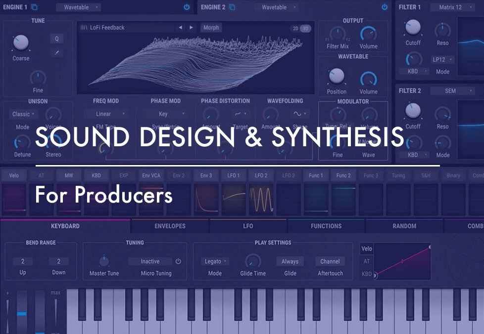 This course, created by John Selway, is the result of his many years as a musician and sound designer searching for interesting ways to make unique sounds using synthesizers and samplers. The course teaches the fundamentals of sound design and explores the various synthesis and sampling techniques so that students can ultimately navigate any type of synthesizer. Throughout the course, students will be applying their skills directly to creative projects to make music and will leave the class with an arsenal of their signature sounds.
